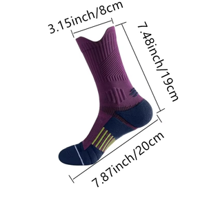 Ankle Athletic <b>Socks</b> for Running Breathable Knitted Solid Color <b>Men</b> Women Summer Sport Wear <b>White</b> Lime Green Purple Blue Black - Product Image 6