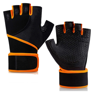 Gants de sport en polyester respirants antidérapants à demi-doigts avec sangle de poignet réglable pour la musculation, le fitness, la musculation en salle et l'extérieur - Product Image 1