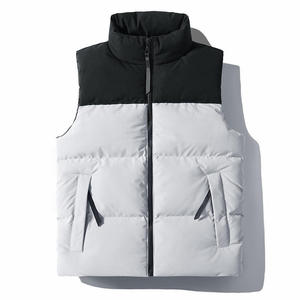 Veste matelassée slim personnalisée pour l'extérieur, sans manches, isolée, patchwork, hiver, unisexe, service de marque privée, commandes en gros en usine - Product Image 4
