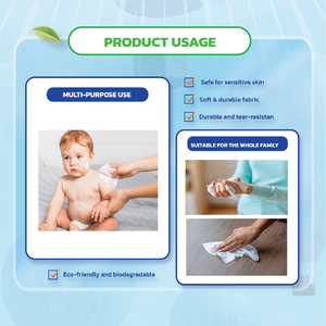 Toallitas Húmedas Baby Wow, 80 Unidades, Ecológicas, No Tejidas, Desechables, Perfumadas, para Uso Doméstico - Product Image 4