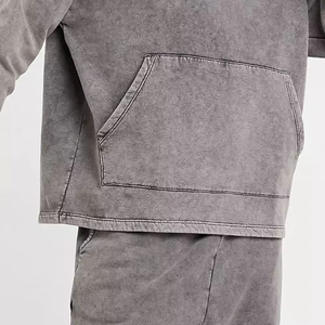 Conjuntos Deportivos de Algodón con Lavado Ácido para Hombre, Venta al Por Mayor, Conjuntos de Jogging Térmicos Personalizados, Conjuntos Deportivos de Jeans a la Moda - Product Image 6