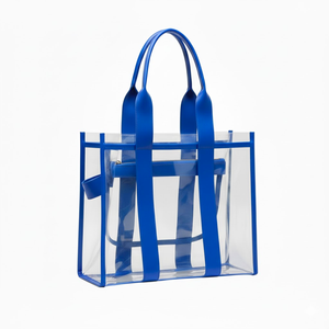Sac fourre-tout transparent Sigma Gamma Rho Sorority, sac fourre-tout en vinyle transparent avec poignées d'épaule, sac de transport en PVC transparent approuvé pour les stades - Product Image 3