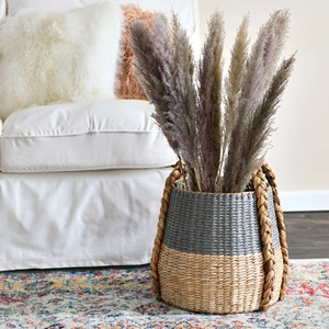 Panier de rangement en jacinthe d'eau tressée avec corde en papier, écologique, multifonctionnel pour le linge et les essentiels ménagers, fabriqué au Vietnam - Product Image 5