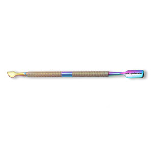 Pousse-ongles professionnel pour manucure et pédicure, outil personnalisé avec logo pour salon, en acier inoxydable, double tête - Product Image 2