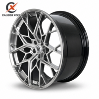 عجلات CaliberXcel متعددة التجاويف بخمسة أذرع مقاس 17-24 بوصة 5x114.3 مصنوعة بالحدادة لسيارات BMW وAudi وMercedes Benz