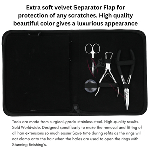 Hair Extension Tools Kit with Precision Finger Sectioning ring Precision Thread Cutting Shear Hair Styling Grips Weaving <b>Needles</b> - Product Image 5