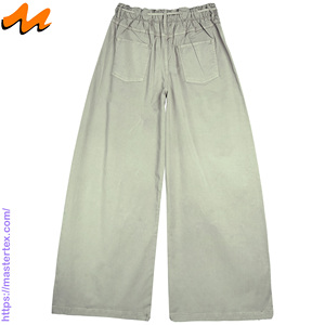 กางเกงขายาวทรงปล่อยสำหรับผู้หญิง ยี่ห้อ MASTER TEXTILE ผลิตจากวัสดุรักษ์โลก ซักได้ ระบายอากาศดี มีเชือกผูกเอวยางยืดในตัว เหมาะสำหรับงานปาร์ตี้ - Product Image 2