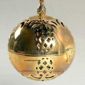 Boule de Noël en aluminium de qualité supérieure, forme ronde, plaquée or, vierge pour sublimation, style fantaisie, faite à la main - Product Image 1