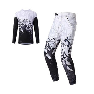Unisex Motocross Jersey Pants <b>Set</b> Full Sleeve Digital Print 220g Quick Dry Polyester/Nylon High Visibility Adults Racing Wear - Product Image 1