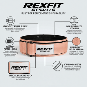 Ceinture de levage en nylon avec logo personnalisé pour l'entraînement en salle de sport et la musculation, pour les acheteurs d'équipements de gym, fabricant OEM ODM avec logo personnalisé - Product Image 6
