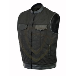 Chaleco de Cuero Genuino Personalizado, Elegante, Duradero, Informal, para Motocicleta, Chaleco de Cuero para Hombre - Product Image 1