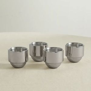 Juego de vasos de chupito de acero inoxidable con acabado espejo para whisky, vodka, tequila y bebidas de fiesta - Product Image 3