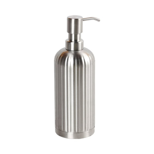 Gold Stainless Steel <b>Soap</b> Dispenser Square Etched Metal Lotion Pump Bottle <b>Refillable</b> <b>Hand</b> Sanitizer Container For Hotel Decor - Product Image 4
