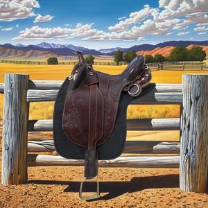 TI101OA058 Diseño Personalizado Equistallion Nuevo Sillín Australiano H B de Cuero y Madera con Herrajes de Acero Inoxidable para Equitación - Product Image 1