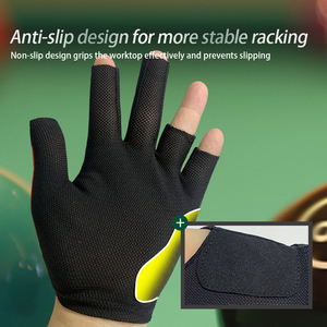 Gants de billard snooker professionnels de qualité supérieure à cinq doigts pour la main gauche, élastiques et extensibles, avec protection de la main pour l'entraînement - Product Image 3