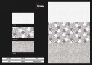 Azulejos de Pared de Cerámica Brillante de Diseño, 300X600MM, Opción de Decoración Interior Moderna para Baños de Lujo y Cocinas Modulares - Product Image 2