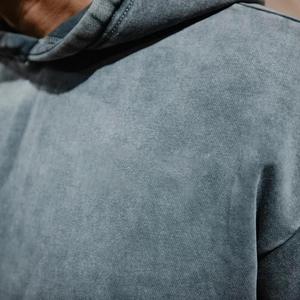 Sweat à capuche surdimensionné en molleton 100 % coton pour homme, avec logo personnalisé, style vintage délavé à l'acide - Product Image 5