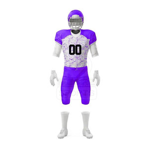 Vêtements de sport en polyester 100% légers et respirants, uniformes de football américain imprimés en gros, maillots d'équipe personnalisés - Product Image 1