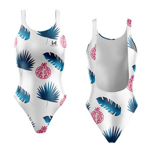 Maillot de bain une pièce pour femme, écologique, sublimé, avec logo personnalisé et impression frontale, en tissu recyclé, vente en gros - Product Image 3
