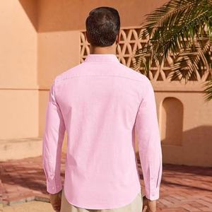 Camisas de Lino y Algodón para Hombre, Personalizadas por el Fabricante, Manga Larga, Casuales, con Botones, para Verano, Playa, Bodas, Venta al Por Mayor - Product Image 2