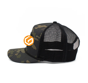 Fournisseur OEM du Vietnam Casquette de camionneur camouflage à logo personnalisé Casquette de sport à 6 panneaux en maille respirante à coupe réglable pour hommes - Product Image 5