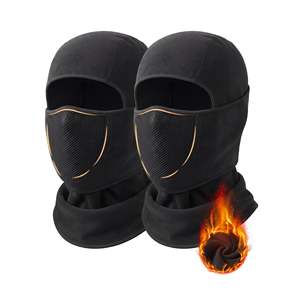 Splendid Apparel Masque facial balaclava noir imitation animal avec panneau en maille et cache-cou pour usage extérieur, taille adulte unisexe 58-60CM - Product Image 3
