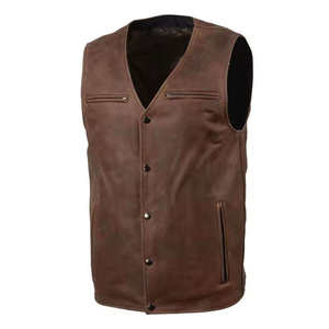 High Performance Racing Jersey Motorcycle Vest Men Genuine Leather Windproof Plus Size Protective Riding Vest 2026 Made Pakistan - Product Image 4