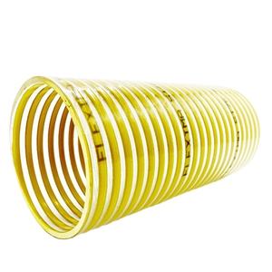 Tuyau d'aspiration en spirale renforcé flexible en PVC durable haute pression de 30 mètres de long, jaune transparent - Product Image 1