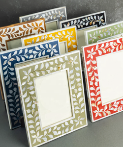 Green Mother of Pearl Inlay <b>Photo</b> <b>Frame</b> MOP Inlay Picture <b>Frames</b> for Decoration Mother of Pearl & Bone Inlay <b>Photo</b> Picture <b>Frame</b> - Product Image 6