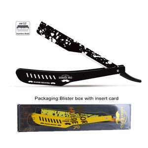 Adjustable <b>Blade</b> ABS <b>Barber</b> Razor with Stainless Steel <b>Blade</b> and Speckle Handle in Yellow Black Red Green Blue - Product Image 4