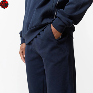 Mens Navy Jogger Pants Tracksuit <b>Trousers</b> Breathable Quick Dry Full Length Athletic Sweatpants Casual Wear - Product Image 4