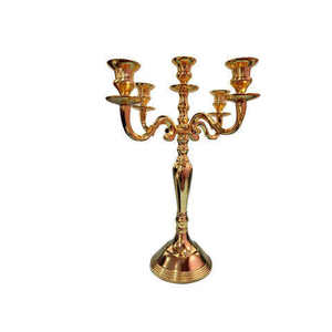 Candelabro de Hierro Dorado de 5 Brazos, Estilo Único y Generoso, Hecho a Mano, para Decoración del Hogar en Pascua - Product Image 6