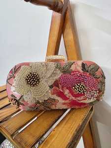 Embroidery Matching <b>Drawstring</b> Clutch jewelry bag Perfect Wedding Parties Multi Color Hanging Modern Bridal Gift Jewelry bag - Product Image 6