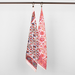 Foulard carré unisexe en coton imprimé Paisley, style ethnique, printemps-été, bandana personnalisé, mouchoir pour le printemps - Product Image 2