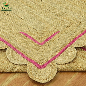 Alfombras Rectangulares Trenzadas de Estilo Rústico de 150x200cm, Hechas de Yute Natural, Ecológicas, Aptas para Mascotas, Personalizables para Salas de Estar - Product Image 2