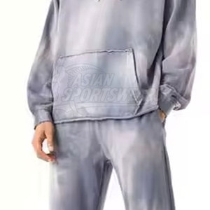 Tenues élégantes pour hommes, ensembles de survêtements Sunfade, hiver, tissu en polaire écologique 100% coton, tissu respirant de qualité supérieure, tenue décontractée pour les hommes branchés - Product Image 3