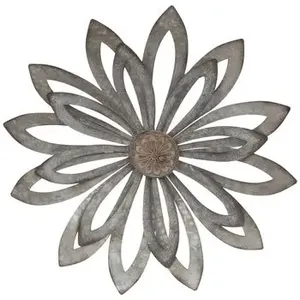 Décoration murale en métal à motif floral pour les intérieurs modernes et les espaces de bureaux, restaurants et hôtels, idéale pour la décoration. - Product Image 2