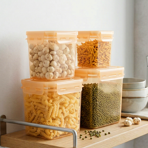 Clip Lock Airtight & Leakproof Silicon Sealed <b>Square</b> food storage <b>container</b> set of 4 PCS 350+700+1200+1900ml | Kitchen Organizar - Product Image 3