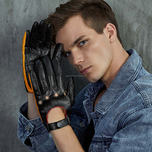 Gants de conduite en cuir de haute qualité, gants de course personnalisés, cuir de vachette souple, style respirant, prix d'usine - Product Image 5