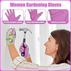 Gants de jardinage en cuir de qualité supérieure, imperméables, pour droitiers, entièrement résistants aux coupures, durables, flexibles, avec poignées anti-épines pour le jardinage - Product Image 5