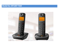 Téléphone DECT sans fil portable Maxcomm MT-1007 TAM avec fréquence 1,8 GHz pour hôtel, bureau, usage domestique
