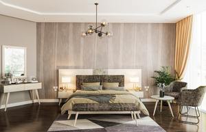 Meubles de chambre à coucher, lit avec pied de lit, lit king size, cadre de lit en bois luxueux, fabrication artisanale, dessus en bois massif, haut de gamme, sculpté à la main - Product Image 3