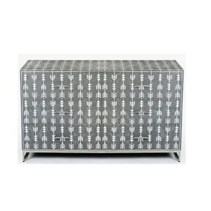 Commode décorative en os incrusté, unité de rangement artisanale avec un savoir-faire de qualité supérieure pour chambre et salon - Product Image 1