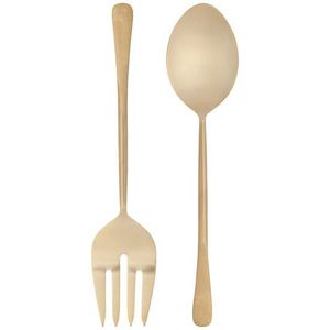 Utensilios elegantes y modernos de metal para servir ensaladas, ideales para cocinas contemporáneas y servicio de restaurantes. - Product Image 4