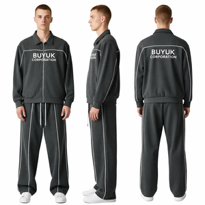 Chándal Deportivo con Capucha para Hombre, de Primera Calidad, Ligero, Ecológico, 100% Algodón, Transpirable, con Lavado Ácido, Logotipo Personalizado - Product Image 1