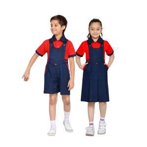 Printed Short Sleeve Knitted Tshirt Eco-Friendly Durable High Quality Sportswear Uniforms Suspender Shorts <b>Skirt</b> for Children - Product Image 6