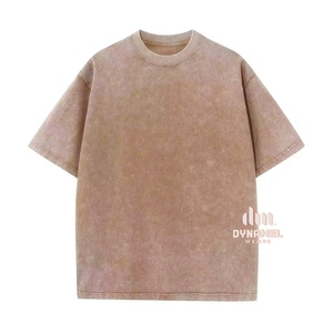 T-shirt oversize personnalisé à imprimer pour homme, en coton épais délavé à l'acide, style streetwear - Product Image 1