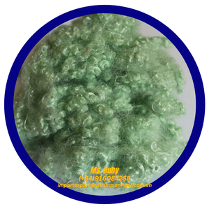 Fibre de polyester recyclé verte siliconée creuse 15D HC GRS pour le rembourrage de jouets, oreillers, couvertures, coussins, meubles de voiture - Product Image 5