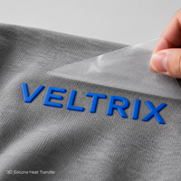Logo en silicone 3D personnalisé avec lettres en relief pour T-shirt, vêtements de sport, vêtements de loisirs, étiquette de transfert thermique pour vêtements OEM