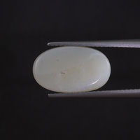 TATIWALA JEWELS EMPORIUM Opale naturelle blanche de qualité supérieure certifiée IGI, pierre précieuse en vrac, 3,41 carats, taille ovale 15,5x9,5mm, polie